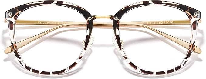 Cyxus Blue Light Glasses for Woman, Stylish Cat Eye Blue Light Blocking Computer Glasses for Working, Laptop and Screen Use