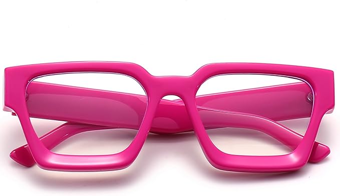 AIEYEZO Square Thick Frame Glasses for Women Men Fashion Blue Light Glasses Trendy Chic Computer Eyeglasses