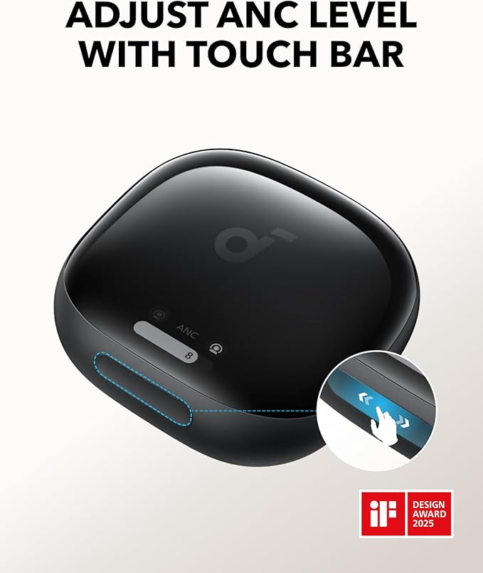Soundcore Liberty 4 Pro by Anker, Noise Cancelling Wireless Earbuds, 7-Sensor and Real-Time Adaptive Noise Cancelling, 2× Faster Charging, Studio-Level Hi-Fi Music, Clear Calls with 6 Mics and AI