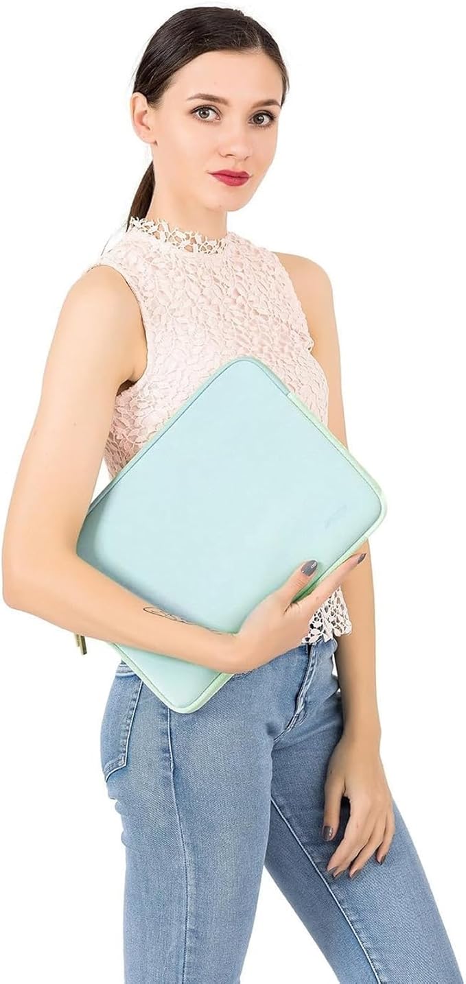 MOSISO Laptop Case 13 inch, 13 inch Laptop Sleeve Bag Compatible with MacBook Air M5 M4 M3 M2 M1 2026-2018 / Neo/Pro M2 M1 2026-2016, Neoprene Computer Sleeve Bag with Small Case, Mint Green