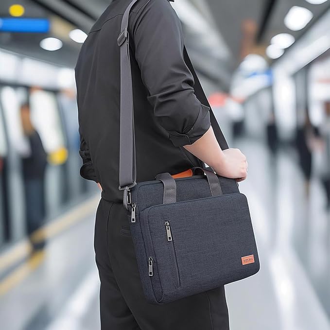 KIZUNA Laptop Bag Case 13.3 Inch Computer Shoulder Sleeve Briefcase For 14" MacBook Pro M3 2023/M2 M1 Max /13.6" New MacBook Air M2/14 Yoga Slim 7x/14.5" XPS 14/Latitude 5450,Dark Grey