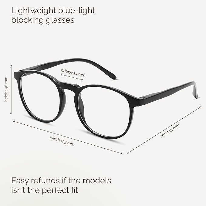 IBOANN Blue Light Glasses for Woman/Men, Fashion Blue Light Glasses Men, Fake Glasses Help Reduce Screen Fatigue