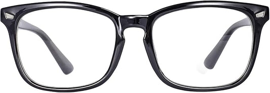 MAXJULI Blue Light Blocking Glasses,Computer Reading/Gaming/TV/Phones Glasses for Women Men(Shiny Black)