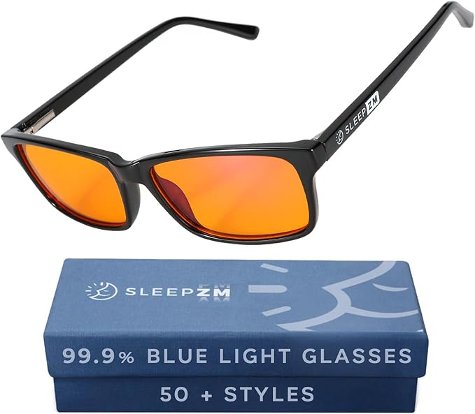 Sleep ZM Blue Light Blocking & Light Sensitivity Glasses - 8 Lens Types for Comfort, Relaxation, Sleep & Relief - 50+ Styles