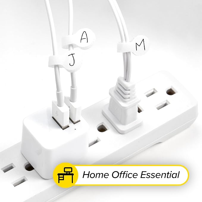 Wrap-It Storage Cable Labels, Mini, White (60 Pack) - Cord and Wire Tags for Cable Management and Organizer for Electronics, Computers and More - Image 6