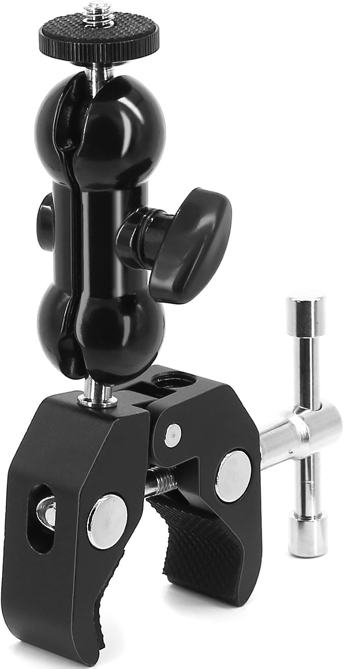 Double Ballhead Ball Arm Camera Clamp Mount Monitor Mount Bracket with Super Clamp Compatible with Ronin M Ronin MX Freefly MOVI by Anwenk