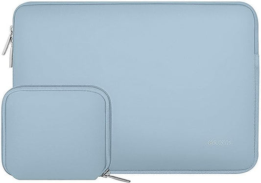 MOSISO Laptop Case 15 inch, 15 inch Laptop Sleeve Bag Compatible with MacBook Air M5 A3448 M4 A3241 M3 A3114 M2 A2941 2026-2023, Dell XPS, Neoprene Computer Sleeve Bag with Small Case, Airy Blue