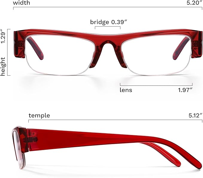 livho Retro Chic Blue Light Glasses for Woman - Early 2000s Narrow Rectangular Frame, Blue Light Blocking with Soft Case