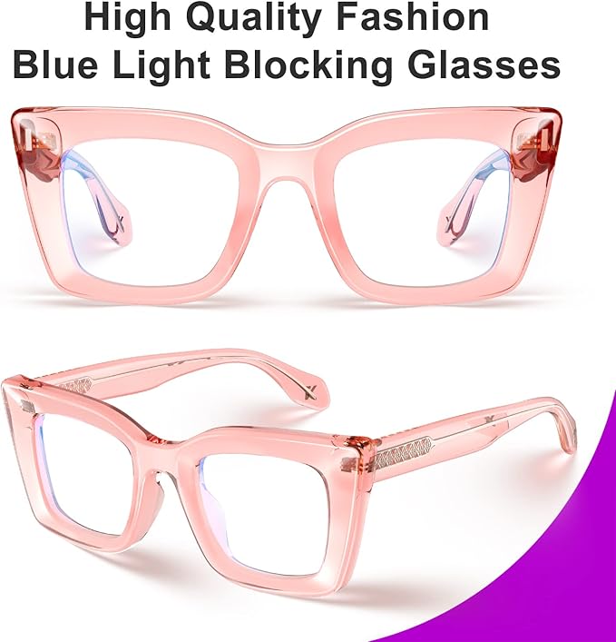 VISOONE Cat Eye Blue Light Blocking Glasses TR90 Anti-glare Women Calida