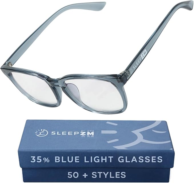 Sleep ZM Blue Light Blocking & Light Sensitivity Glasses - 8 Lens Types for Comfort, Relaxation, Sleep & Relief - 50+ Styles