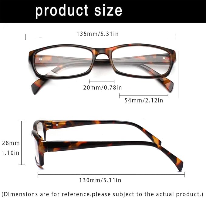 Henotin 5-Pack Reading Glasses Blue Light Blocking Anti Eyestrain Computer Reading Glasses for Women and Men Readers (5 Pack Mix Color, 3.00)