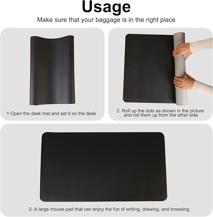 Non-Slip Desk Pad,Desk mat,Waterproof PU Leather Desk Pad,Laptop Desk Writing Pad for Office and Home (Pink, 31.5" x 15.7")