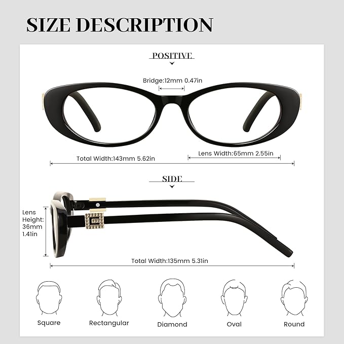Oval Blue Light Blocking Glasses for Women Retro 90s Glasses Computer TV Eyeglasses Anti Eyestrain