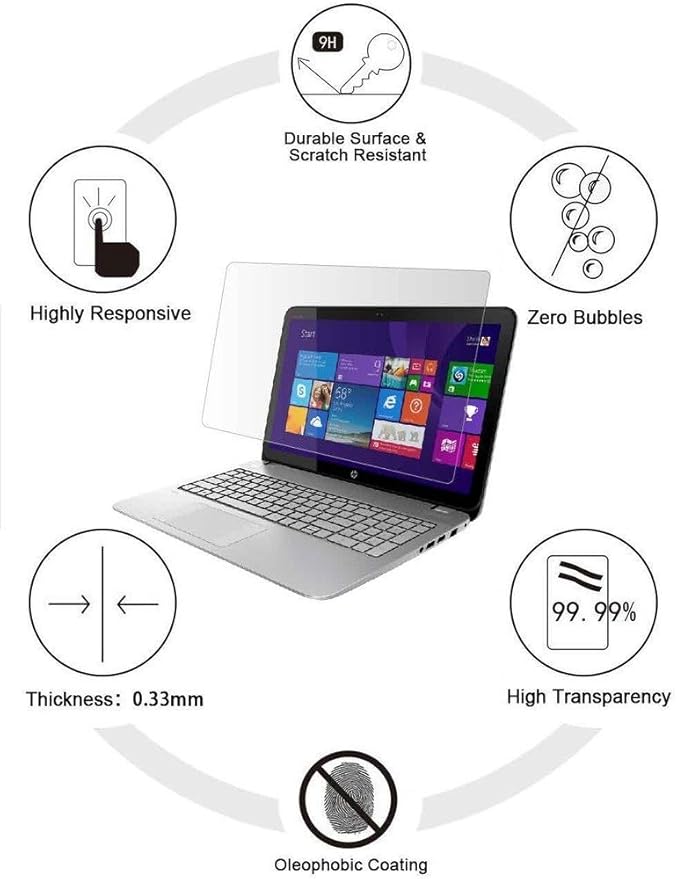 Tempered Glass Screen Protector for 13.3 Inches Laptop, 9H Hardness and Crystal Clear, Compatible with Any 13.3 inch Touch Screen Laptop