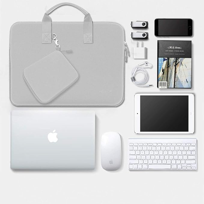 Hseok Laptop Sleeve 13.3-14 inch Case with Small Pouch, Neoprene Computer Bag Compatible with MacBook Neo/Pro 14 M5/M4/M3/M2/M1, Mac Air/Pro 13.3, XPS 14 and Most 13-14 inch Notebooks,L02G03
