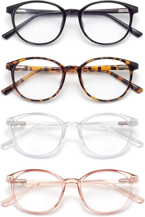 Blue Light Blocking Glasses Round Women Men Computer Glasses Anti Eye Strain/UV/Glare Gaming Glasses