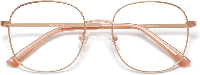 SOJOS Classic Square Blue Light Blocking Glasses for Women Men Stylish Computer Glasses SJ1137