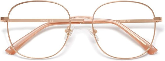 SOJOS Classic Square Blue Light Blocking Glasses for Women Men Stylish Computer Glasses SJ1137