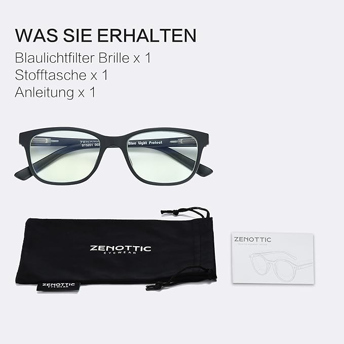 ZENOTTIC Kids Blue Light Blocking Glasses Anti Glare Lens Lightweight Frame Computer Eyeglasses for Boys and Girls