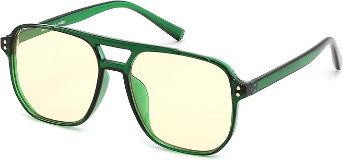 FEISEDY Amber Blue Light Glasses for Computer Gaming Orange/Yellow lens Anti Eyestrain Sleep Glasses G2835