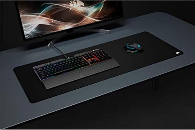 Corsair MM350 PRO Extended XL Premium Spill-Proof Cloth Gaming Mouse Pad – 36.6” Width x 15.7” Height Surface – Black