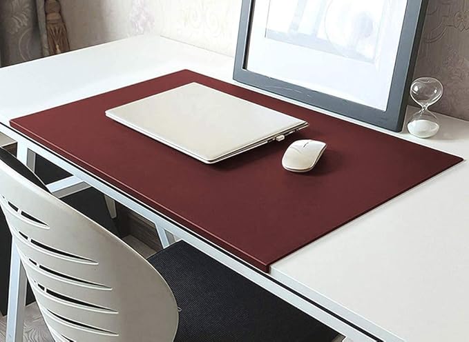 Office Desk Pad, Writing Mat with Full Grip Fixation Lip, Non-Slip PU Leather Table Blotter Desk Protector Gaming Mat Laptop Keyboard Working Mat, Waterproof Table Protective Pad