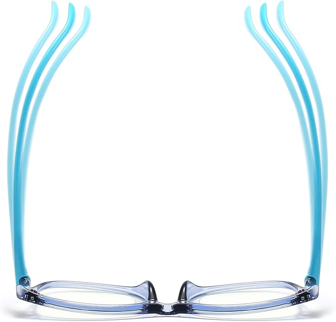 FANNYGO 1 Pack kids Blue Light Blocking Glasses For Girls And Boys Computer Blue Light Blocking Glasses For Age 3-11 (Light blue)