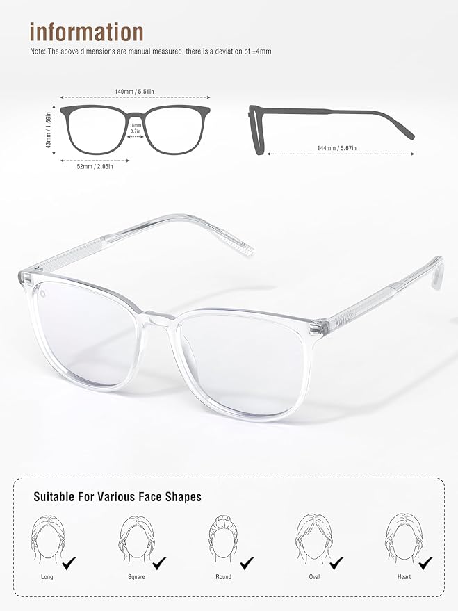 ANYLUV Blue Light Glasses for Woman Men, Womens Blue Light Blocking Glasses Computer Glasses Anti Eyestrain
