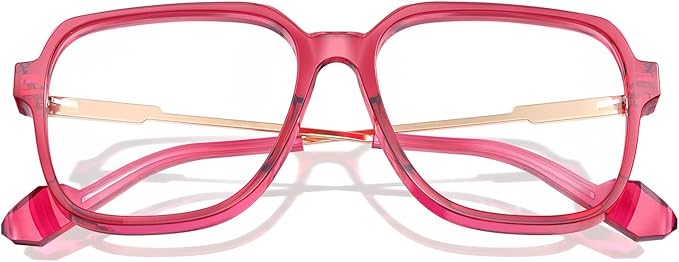 VISOONE Oversized Blue Light Blocking Glasses with Chic Square TR90 Frame and Metal Temple for Women Men REMY