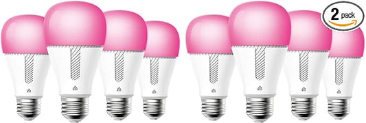 Kasa Smart Light Bulbs,1000 Lumens High Brightness,16M Color Changing,Dimmable Smart WiFi Light Bulb,Compatible with Alexa and Google Home,A19,2.4GHz Wi-Fi only,No Hub Required,KL135,(Pack of 8)