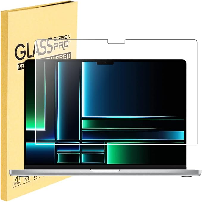 Compatible with MacBookPro 16 inch Screen Protector 2026-2021 Release M5-M1 A3428 A3429 A3403 A2991 A2780 A2485 with Touch ID, MacBook Pro 16.2 Tempered Glass Screen Protector 9H Hardness,Anti-Fingerprint