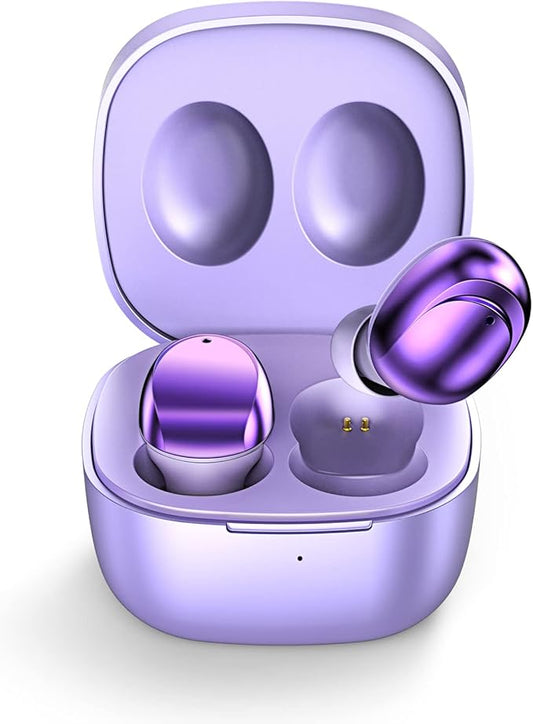 ELOVEN Wireless Earbuds Deep Bass Stereo Sound Bluetooth Earbuds 120H True Wireless Headphones with Ear Caps (S/M/L) for Samsung S26/S25/S24/S23/S22 Ultra Z Flip 5/4/3/Fold 5/4 iPhone 17/16/15 Purple