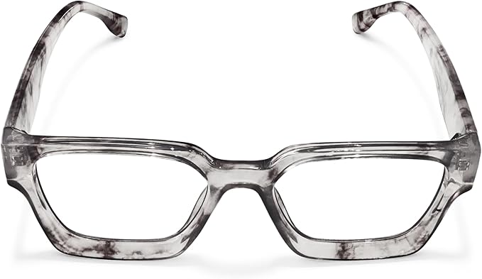 livho Oversized Eyewear Frame for Woman and Men - Rectangle Fashion Glasses for Computer, Chic Preppy Frame