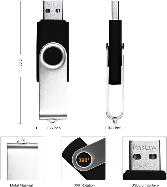 (NOT 512GB) Flash Drive 512MB USB 2.0 10 Pack Swivel Blank Memory Stick Pnstaw Bulk Thumb Drive Pen Drives Jump Drive for Data Storage, File Sharing(10 Pack,Multi-Color) (512MB) - Image 6