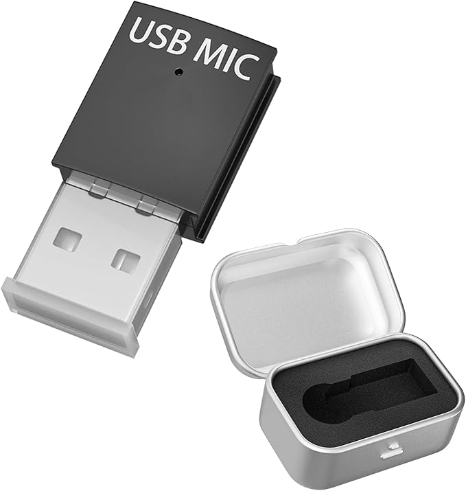 USB Microphone for PC & Laptop, Plug and Play Mini USB Mic for Clear Voice Calls, External Small Microphone for Zoom Meetings, Online Classes, Gaming Chat, Portable Laptop Microphone