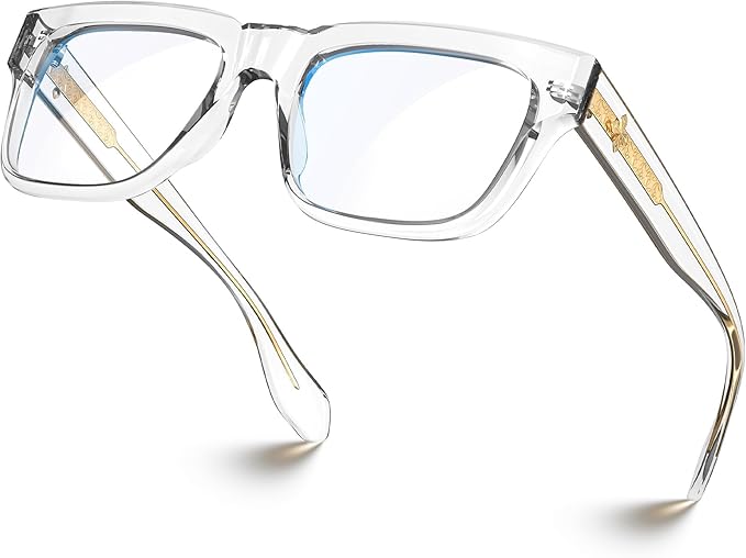 VISOONE TR90 Square Blue Light Blocking Glasses Fashion Computer Eyewear for Women and Men RANDI