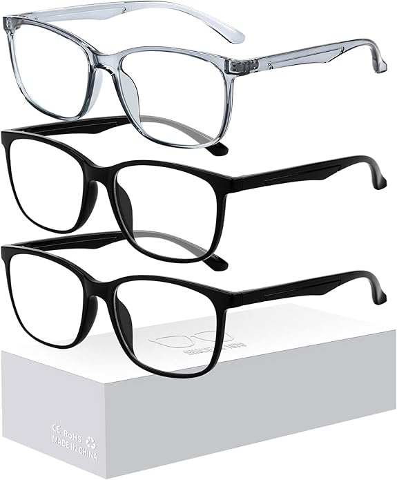Oilway Blue-Light Blocking Glasses for Women Men - 3Pack Computer Reading/Gaming/TV/Phones Glasses Anti Eyestrain