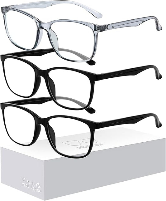 Oilway Blue-Light Blocking Glasses for Women Men - 3Pack Computer Reading/Gaming/TV/Phones Glasses Anti Eyestrain