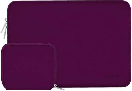 MOSISO Laptop Case 16 inch, 15-15.6 inch Laptop Sleeve Bag Compatible with MacBook Pro 16 M5 M4 M3 M2 M1, HP Acer Dell Lenovo ASUS Notebook, Neoprene Computer Sleeve Bag with Small Case,Magenta Purple