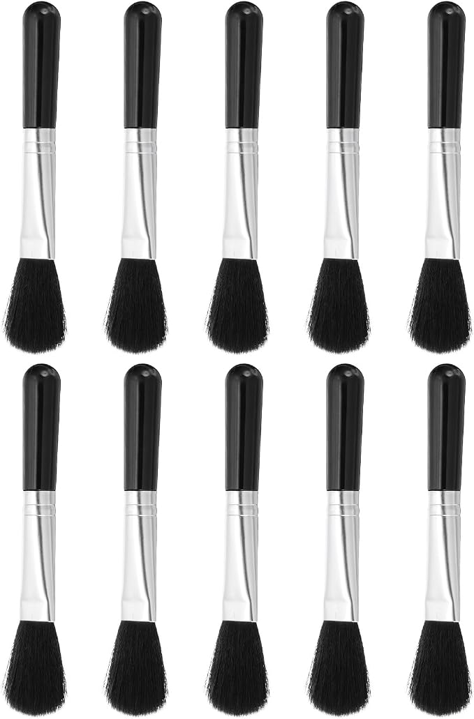 PATIKIL Camera Dusting Brush, Multifunction Cleaning Brush Keyboard Lens Cleaning Pen Screen Lens Cleaner for Vinyl Records, LP Scan, SLR & Computer Screens,10 Pcs Black by PATIKIL