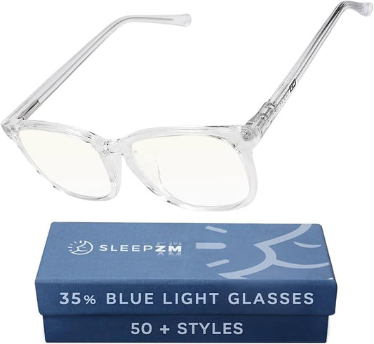 Sleep ZM Blue Light Blocking & Light Sensitivity Glasses - 8 Lens Types for Comfort, Relaxation, Sleep & Relief - 50+ Styles