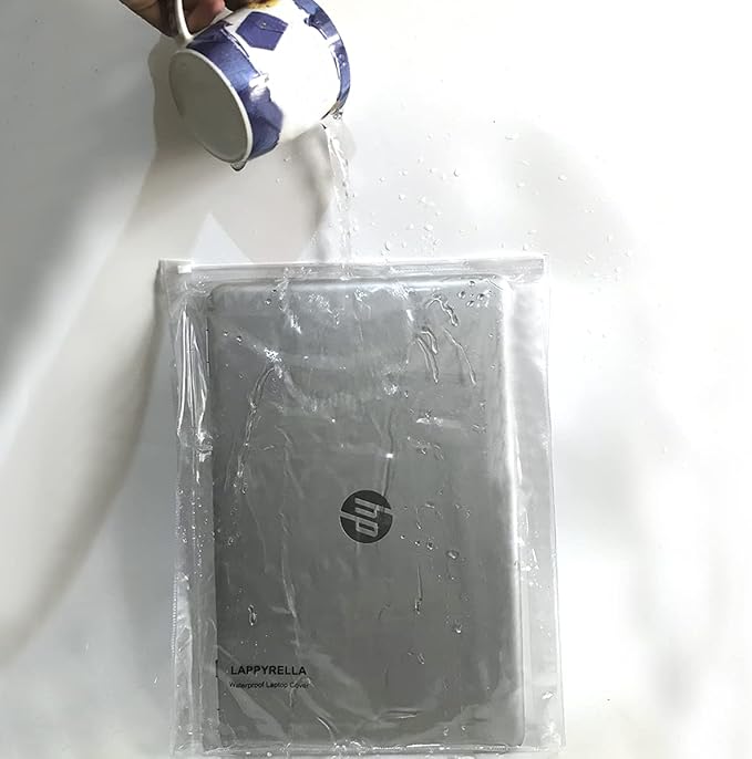 Waterproof Dust Cover for 15.6 inch Laptop Dustproof Scratch Proof Translucent Zip Lock PVC Bag (15-16 inch (Maximum Laptop Size: 38 x 27 x 3.5 cm))