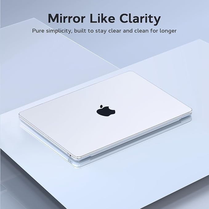 B BELK Compatible with MacBook Air 13 inch Case M5 2026 2025-2022 M4 M3 M2 A3449 A3240 A3113 A2681, Plastic Hard Shell+Keyboard Cover+Screen Protector for MacBook 13.6 inch Case, Clear
