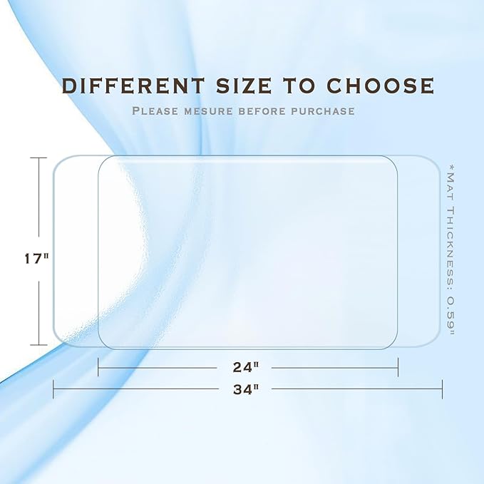 Clear Desk Mat Frosted, Clear Desk Pad 24 x 17 in, Desk Protector Mat for Office & Home Working, Table Protector Anti-Water & Heat Resistant