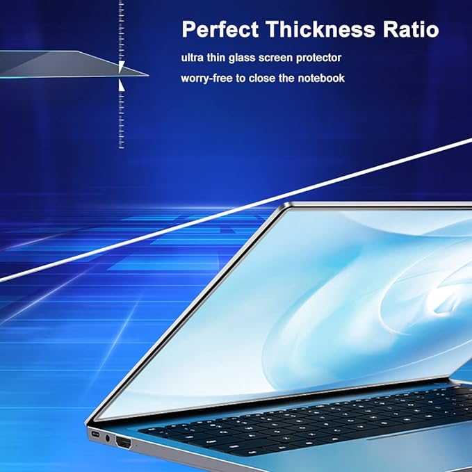 YINOVEEN 2 Pack Tempered Glass Screen Protector for 2025 New Lenovo Yoga Book 9i Dual (14IAH10) 2-in-1 14 inch Laptop, 9H Hardness, Anti-Scratch