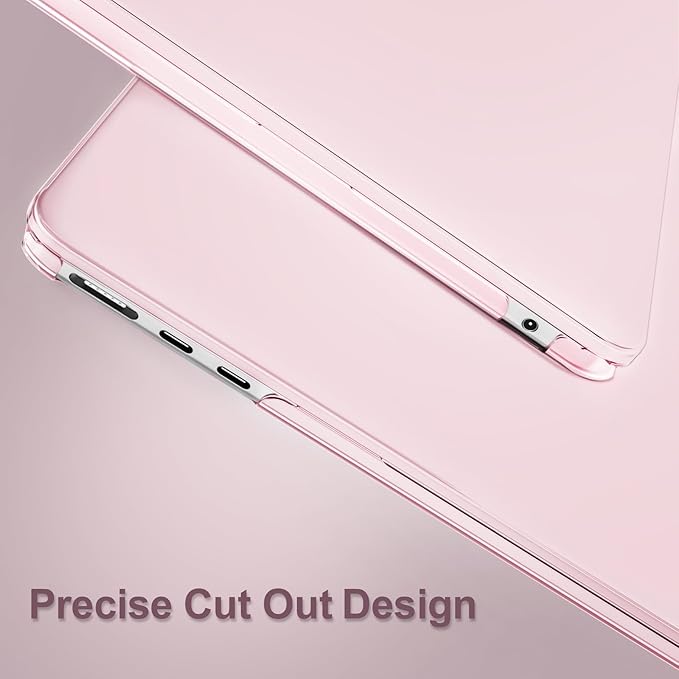 MOSISO Compatible with MacBook Air 13 inch Case M5 2026 M4 2025 M3 M2 2024-2022 A3449 A3240 A3113 A2681, Hard Shell&Keyboard Cover&Screen Film&Type C for MacBook Air 13.6 inch Case, Rose Pink