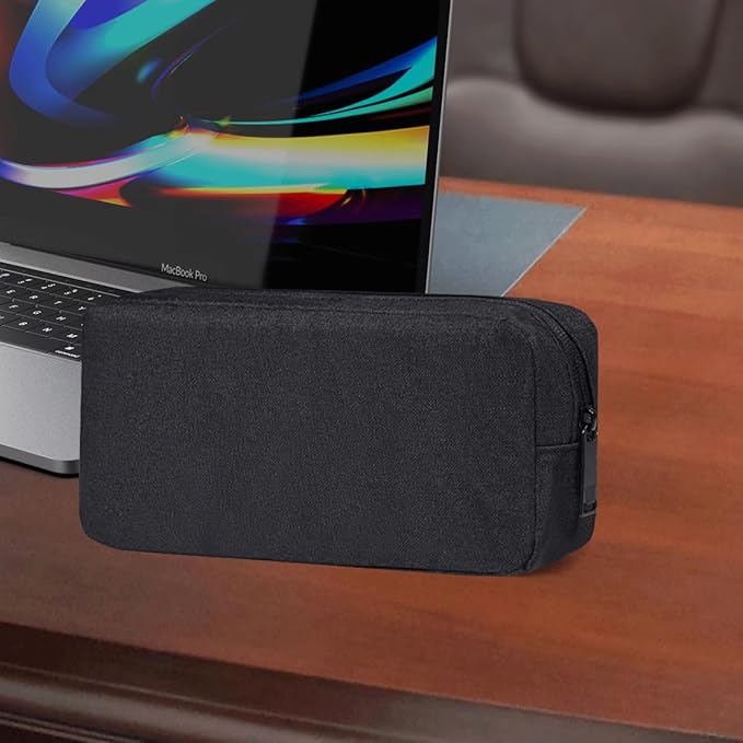 Travel Cable Organizer Pouch Electronic Accessories Carry Case Water Resistant Accessories Organizer Pouch Bag for Cable, Cord, Charger, Phone, Power Bank, Earphone (Big-Black)