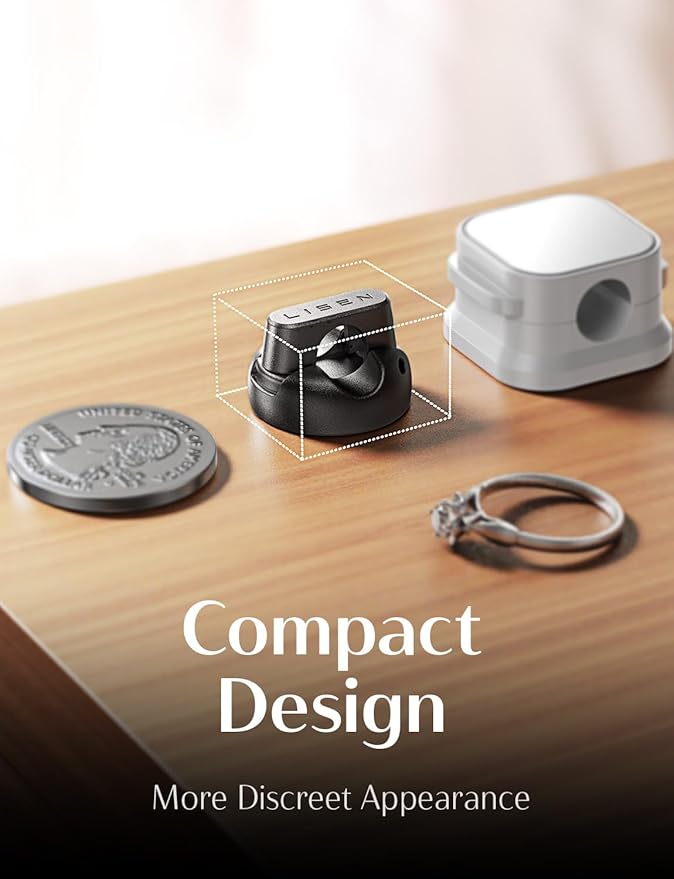 LISEN Magnetic Charging Cord Holder 8-Pack Charging Cord Organizer [1S Click-in], Easy Open Cable Holder with Strong Adhesive, Cable Management Clips Neatly for Nightstand, Desk, Home, Office, Car - Image 6
