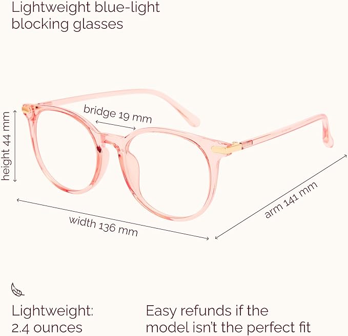 Gaoye 3 Pack Blue Light Blocking Glasses, Retro Round Eyewear Frame Anti Eyestrain Computer Glasses for Women Men - GY1688 (Pink+Tea Leopard+Transparent)