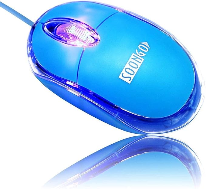 SOON GO Kids Mouse 2 Pack [Pink Blue] for Laptop Mini USB Optical Wired Mice fit for Kids Girls Lady use Compatible with Computer Laptop PC Desktop Windows 7/8/10/XP Vista and Mac